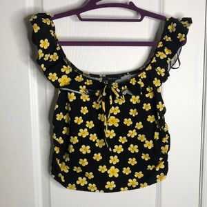 Forever 21 Floral Crop